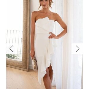 White Positano Midi Dress
